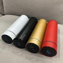 LED텀블러 스마트 온도표시 텀블러 분유보온병, 화이트, 화이트