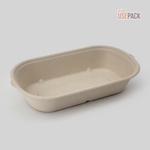 펄프 도시락 타원 DRP 850A 1칸 몸통 500개 BOX