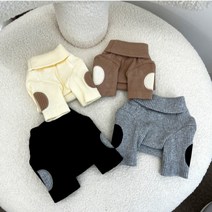 아지하루 강아지옷 무지 패치 데일리 티셔츠, 아이보리