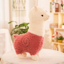 몽실몽실 페루 알파카 인형 귀여운 애착인형 안고자는 베개 바디필로우, 핑크_55cm 0.67kg