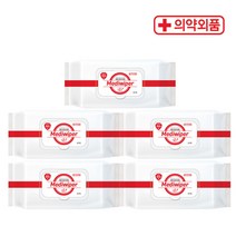 +[플렉스온(FLEXon)](의약외품)메디와이퍼 손소독티슈 80매 캡형 5개 제 방역용 물[FLEXONmarket]+