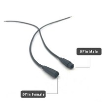 BULU-Julet 2 3 4 5 6 핀 방수 독특한 모양 Ebike 라이트 스로틀 e브레이크 디스플레이용 연장 케이블 커넥, 01 8Pin Female