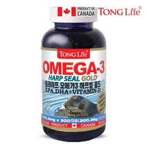 Canada 캐나다정품-통라이프- 오메가3 하프씰골드 300캡슐-하프물범100%-1병, 300g, 1병