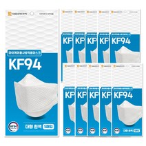 대웅생명과학 마이케어 KF94 황사방역용 엠보싱 마스크 화이트 대형, 100매(5매입X20개)