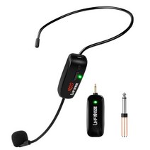 UHF/FM 무선 헤드셋 마이크 시스템 및 핸드헬드 음성 증폭기 무대 스피커 교사용 2 in 1, [02] 3.5mm UHF-Wireless