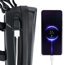 COSYEVNO 자전거 가방 대용량 저장물 휴대가 편리하다, USB 인터페이스가있는 검은 색, 통근 payment-2L