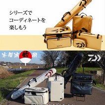 다이와 다와 헤라 블랙 당겨 피싱 베이트 백 스퀘어 박스 2층 폴 백 세그먼트 열림 쿠션 대용량 수납봉투, 로드 백 그레이