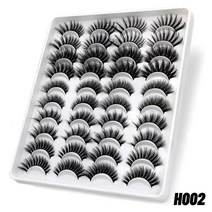 BLOWFISH FUGU무대 인조속눈썹 20쌍조합 분장용속눈썹 컬링 속눈썹, H002