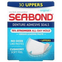 SeaBond 의치용 점착제 씰 오리지널 상부용 30개 189553, 30 개