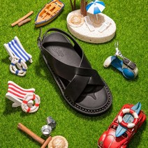 비에스큐티바이클래시 BSQT 2255 버클리 비건레더 4cm 샌들 밴타블랙 - BLACK B2255253686