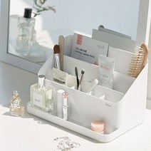 데스크오거나이저 책상위 필기용품 데스크탑홀더, 화이트