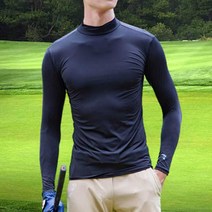 40대 50대 남자 골프 웨어 상의 목티 여름 이너 내의 레이어드 필드복