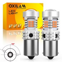 OXILAM-캔버스 7443W21/5W 방향 T207440 WY21W BA15S BAU15S 표시등 12V 21W 3020 SMD 360 2 개, BAU15S PY21W Yellow