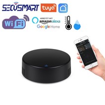 스마트 리모컨 허브 홈IOT 에어컨원격제어 TV셋톱박스 tuya wifi ir 원격 제어 범용 적외선 컨트롤러 스마트 홈 제어 tv 에어컨 블랙 tuyasmart smart
