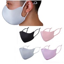 광대가리는 마스크 3개 귀안아픈 빨아쓰는 골프방한 멋있는 길이조절 블랙면 마스크 재사용, 보라 3개