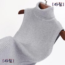 터틀넥 여성 니트 나시 이너 민소매 폴라 기본 티셔츠