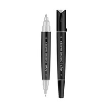3.0/0.7mm 더블 엔드 전기 도금 마커 펜 고광택 페인트 크롬 실버 DIY 자동차 휠 색상 변경 금속 펜, 03 Chrome silver