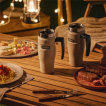 THERMOS 써모스 RODH-001K 트래블킹 텀블러 손잡이, 미드나잇블루(MNB), 470ml