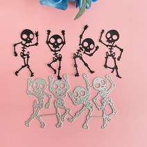 모양 틀 다이컷 할로윈 해골 해골 장식 금속 절단 diy 스크랩북 종이 카드 엠보싱 공예 수제 공예, 없음