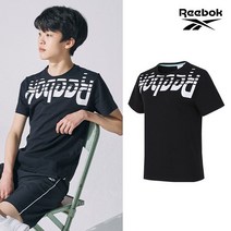 리복 키즈 NEW 리복키즈 주니어 홀리데이 반팔티셔츠 블랙