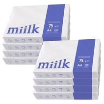 한국제지 Milk 밀크 복사용지 A4 용지 에이포 복사지 75g 4000매