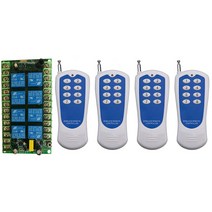무선 스마트 홈 원격 제어 스위치 AC 220V 8 채널 수신기 릴레이 모듈 컨트롤러 TX 버튼 315/433MHz, 06 F_02 433MHZ