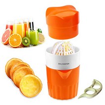 Hand Juicer Citrus Orange Squeezer Manual Lid Rotation Press Reamer for Lemon Lime Grapefruit with S, 1