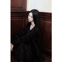 계량한복여성 개량한복 절복 법복 퓨전 레이스 블랙 구겨진 드레스 롱 긴팔 봄 가을