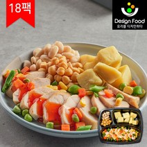 [디자인푸드]맛남주의 맛난식탁도시락 닭가슴살슬라이스&고구마큐브 6팩/12팩/18팩/24팩 냉동도시락, 18팩