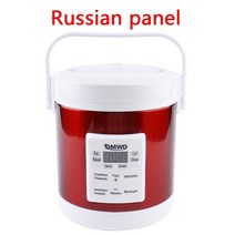 코팅기 가정용 사무용 코팅기계 dmwd 1.6l 전기 밥솥 12v 24v 자동차 트럭 여행 휴대용 수프 냄비 multicooker 요리 기계 도시락 12h 약속, 붉은 러시아인, 협력사, 12v-24v