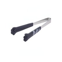 일본 고양이 발 모양 음식 집게 귀여운 만화 식사 집게 스테인레스 스틸 바베큐 집게 샌드위치 킹 클립 주방 도구, L 24cm 9.45inch, Black