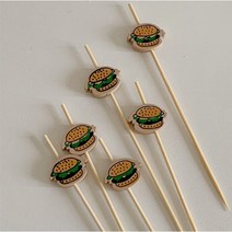 햄버거고정픽5p 햄버거꽂이 수제버거데코 도시락꾸미기