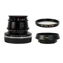 TTArtisan 소니 E 마운트 카메라용 35mm F1.4 APSC 포맷 대형 조리개 수동 초점 고정 렌즈 실버 A5100 A6000 A6300 A6400 A6500 A7II A, M4/3, Black