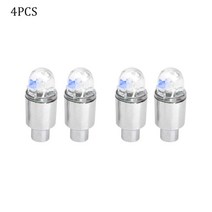 차량용 엠비언트 차량용 무드등 2/4/6PCS 자동차 휠 LED 라이트 Motocycle 자전거 라이트 타이어 밸브 모자, 02 4PCS_01 Multicolor