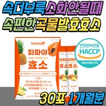 알파 아밀라아제 탄수화물 분해 파파야 효소 역가수치 ENZYME 단백질 엔자임 파파인 파인애플 곡물 발효 소화 효소제 유산균 60대 70대 80대 중년 부모님 시니어 어르신 노인