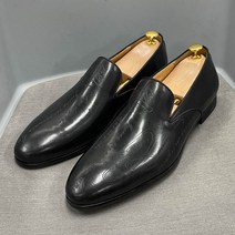 남자로퍼 남성슬립온 구두 트레킹화 이탈리아 스타일 손으로 그린 ​​​​편지 정품 암소 가죽 정장 드레스 비즈니스 웨딩