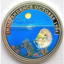 팔라우 1994 바다 생활 시리즈 노틸러스 조개 유색 구리 기념주화 희귀한동전 대박선물