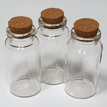 미니유리병 코르크마개 30x60mm 20개 향수 샘플 포장보관케이스 씨앗보관 향수샘플 장식소품 소원메시지 비즈보관함 향수병 샘플병 고백비밀편지 메시지카드 비밀편지 메시지