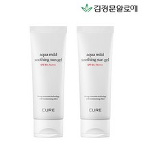 [김정문알로에] 큐어 마일드 수딩 선젤 선크림 60ml 2개, 단품