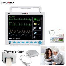 SINOHERO H8-VET 수의학 멀티 파라미터 환자 모니터 의료용 생체 신호 모니터 기계 SPO2 ECG PR NIBP 심박수 애완 동물, 5.Printer ETCO2 IBP