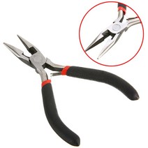 [루앤블리] DIY 비즈 주얼리 공구 비즈바늘 평집게 빗살집게 구자말이 롱노우즈 니퍼 오링반지 배바늘 접착제 본드 악세사리 비즈팔찌 마스크스태랩 만들기, 1. 평 집게