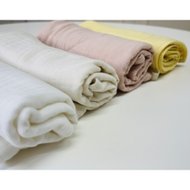 체리쉬홈 비비드 3중 거즈행주 키친크로스 겸용 핸드메이드 매직후크포함, 단면 1겹, 화이트