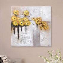 홈인데코 거실에 걸면 좋은 꽃그림 황금 매화 인테리어액자 유화그림