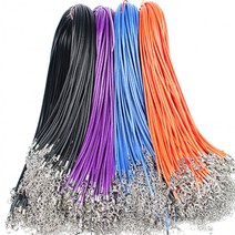 왁스끈 목걸이 핑크