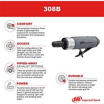Ingersoll Rand 압축 공기 스트레이트 그라인더 308B-M 금속 목재 등을 위한 연마 및 연삭기로 사용되는 전문 도구 1개.-30115, 5102max-m, 앵글, 컴포지트, 다이, 에어, 파워