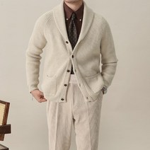 비즈니스룩 니트 남성 숄카라가디건