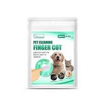 애완 동물 치아 청소 일회용 손가락 침대 물티슈 40 개 고양이 구강 관리 커버 치석 제거 달팽이 백반, [02] 40pcs