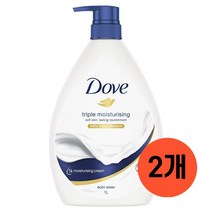 도브 Dove 트리플 모이스처라이징 딥리 너리싱 바디 워시 1L 2개