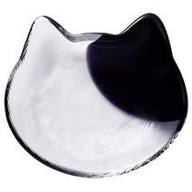 ADERIA Adelia Glass Plate Kokoneko Craft Small Buchi 블랙 직경 12.8 x 높이 2.2 cm [유리 / 고양이 귀여운] 화장대 케이스에 선물 Gift Made in Japan F-79709, 1개, 상품명참조