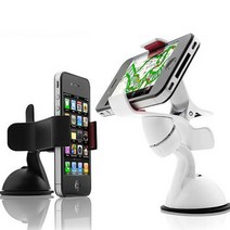 자동차량용 스마트핸드폰거치대 대시보드 앞유리 집게형아이폰갤럭시휴대폰, 화이트